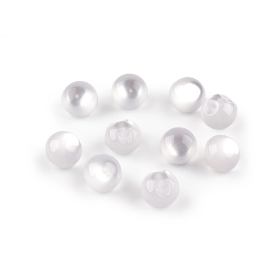 Perla k našití / knoflík kočičí oko Ø11 mm - 10 ks | Mimib