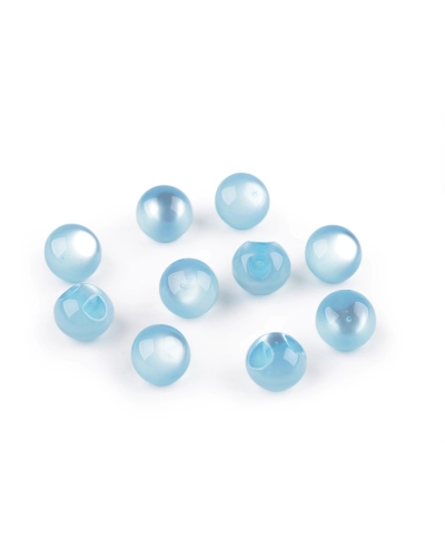 Perla k našití / knoflík kočičí oko Ø11 mm - 10 ks | Mimib
