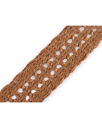 Splétaný popruh šíře 50 mm imitace slámy - 1 m | Mimib