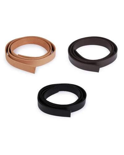 Kožený popruh / ucho na tašky - polotovar šíře 20 mm - 1 ks | Mimib