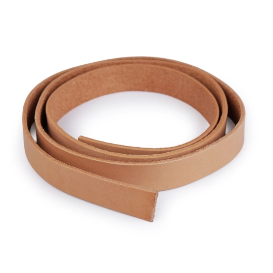 Kožený popruh / ucho na tašky - polotovar šíře 20 mm - 1 ks | Mimib