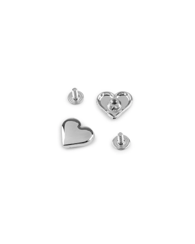 Sedlářský nýt šroubovací srdce 15x14 mm - 7 pár | Mimib