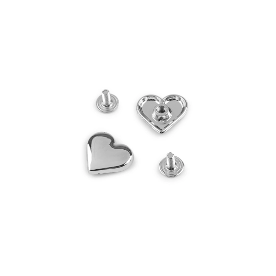 Sedlářský nýt šroubovací srdce 15x14 mm - 7 pár | Mimib