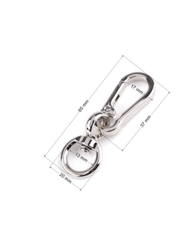 Kovová karabina otočná, průvlek 13 mm - 1 ks | Mimib