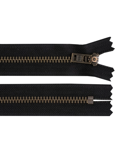 Kovový zip YKK No 5 délka 18 cm staromosazný (jeansový) - 1 ks | Mimib
