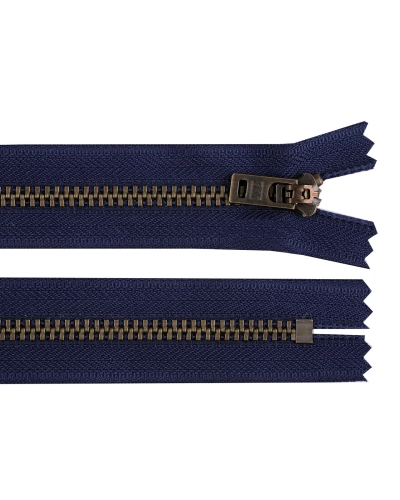 Kovový zip YKK No 5 délka 18 cm staromosazný (jeansový) - 1 ks | Mimib