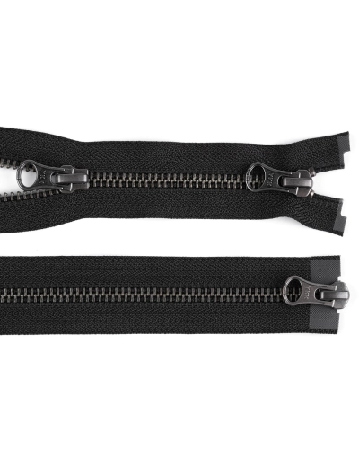 Zip kovový YKK No 5 dělitelný 2 jezdce / dvoucestný 60 cm na kožené bundy - 1 ks | Mimib