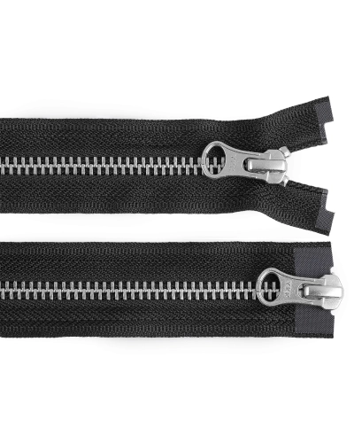 Zip kovový YKK No 5 dělitelný 2 jezdce / dvoucestný 60 cm na kožené bundy - 1 ks | Mimib