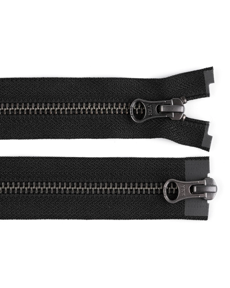 Zip kovový YKK No 5 dělitelný 2 jezdce / dvoucestný 70 cm na kožené bundy - 1 ks | Mimib