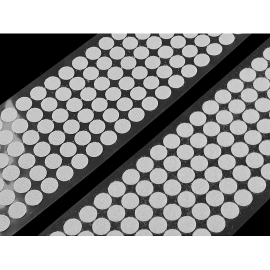 Suchý zip samolepicí kolečka komplet Ø10, 15 mm v rolích - 1 m | Mimib