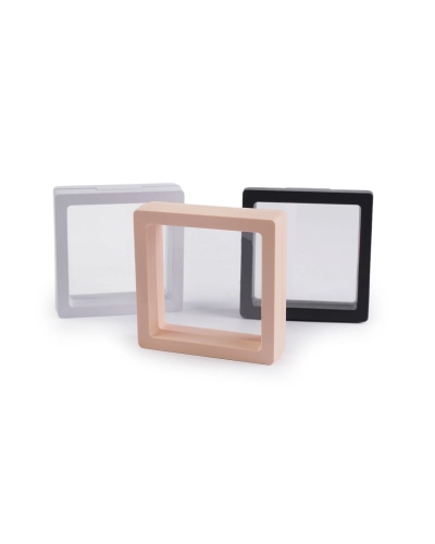 Krabička / rámeček s průhlednou fólií k vystavení zboží a dárkovému balení 7x7 cm - 1 ks | Mimib