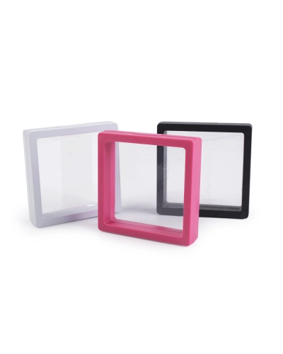 Krabička / rámeček s průhlednou fólií k vystavení zboží a dárkovému balení 9x9 cm - 1 ks | Mimib