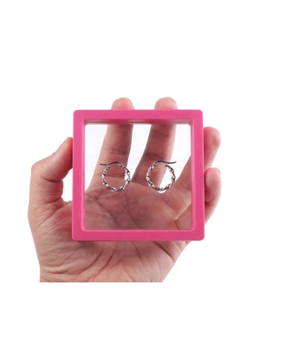 Krabička / rámeček s průhlednou fólií k vystavení zboží a dárkovému balení 9x9 cm - 1 ks | Mimib
