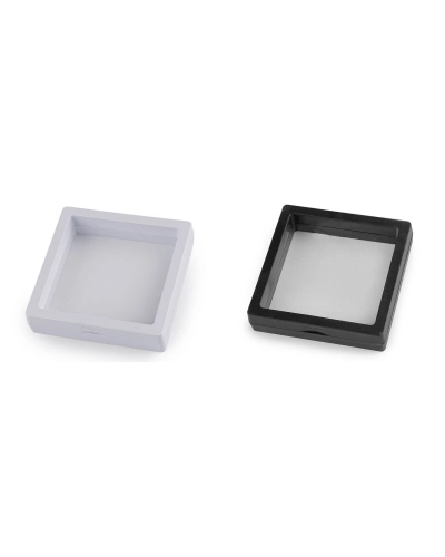 Krabička / rámeček s průhlednou fólií k vystavení zboží a dárkovému balení 9x9 cm - 1 ks | Mimib