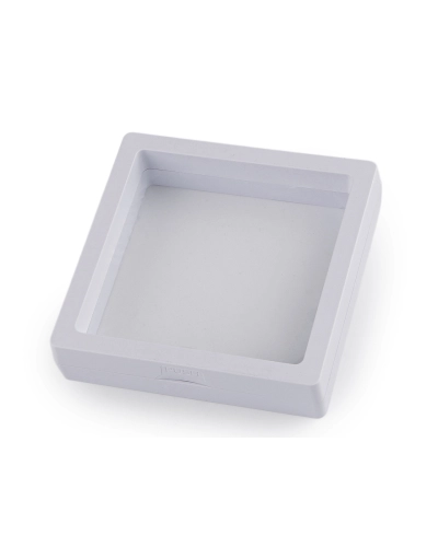 Krabička / rámeček s průhlednou fólií k vystavení zboží a dárkovému balení 9x9 cm - 1 ks | Mimib