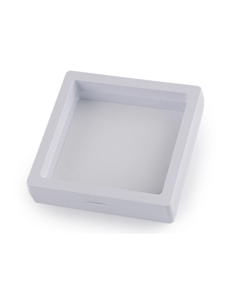 Krabička / rámeček s průhlednou fólií k vystavení zboží a dárkovému balení 9x9 cm - 1 ks | Mimib