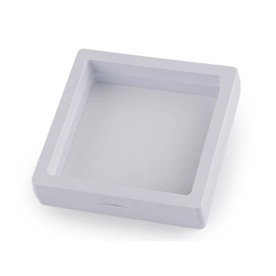 Krabička / rámeček s průhlednou fólií k vystavení zboží a dárkovému balení 9x9 cm - 1 ks | Mimib