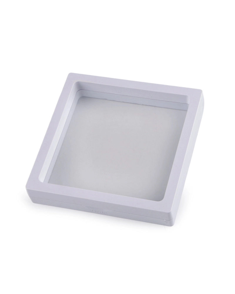 Krabička / rámeček s průhlednou fólií k vystavení zboží a dárkovému balení 11x11 cm - 1 ks | Mimib