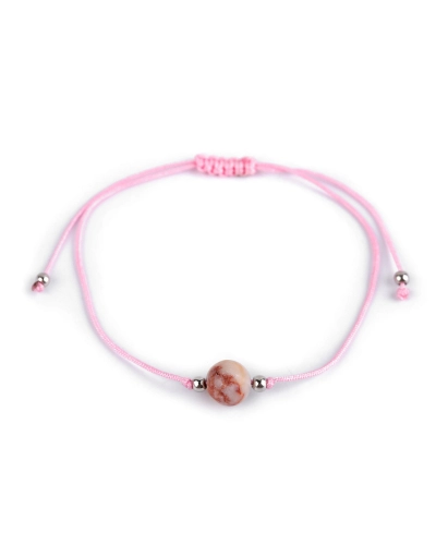 Náramek shamballa s imitací minerálu - 1 ks | Mimib