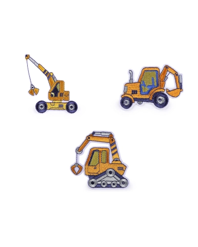 Nažehlovačka traktor, jeřáb, auto, bagr, hasiči - 10 ks | Mimib