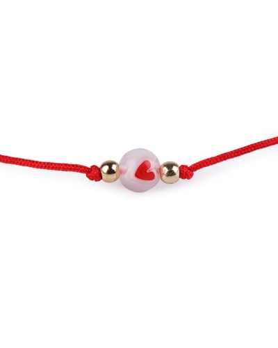 Náramek shamballa srdíčko - 1 ks | Mimib