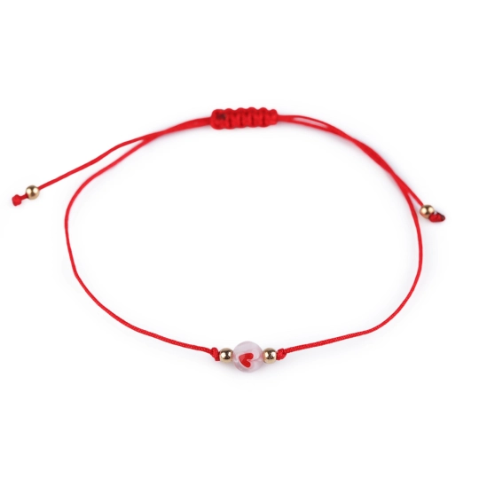 Náramek shamballa srdíčko - 1 ks | Mimib