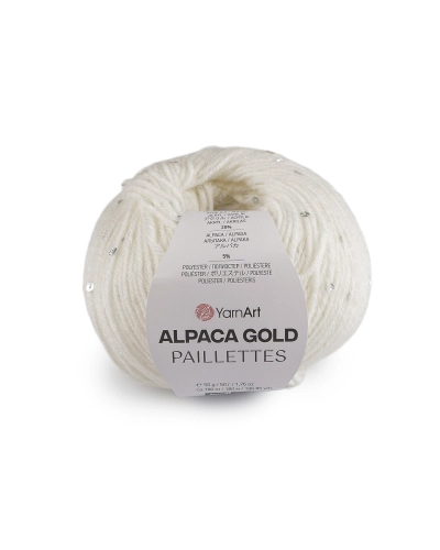 Pletací příze Alpaca Gold s flitry 50 g - 1 ks | Mimib