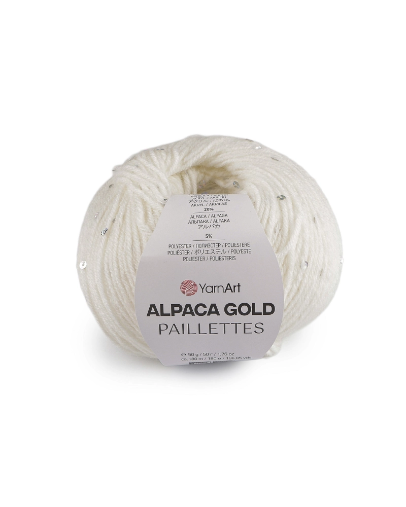 Pletací příze Alpaca Gold s flitry 50 g - 1 ks | Mimib