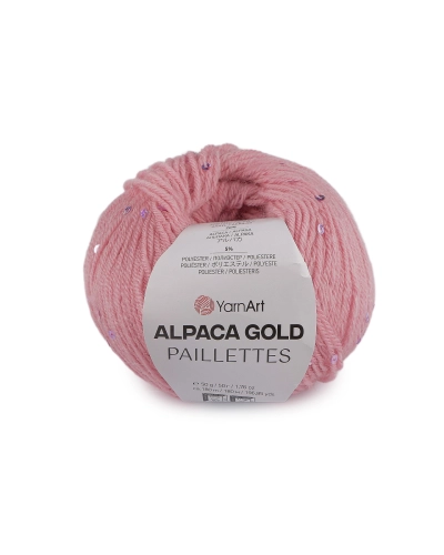 Pletací příze Alpaca Gold s flitry 50 g - 1 ks | Mimib