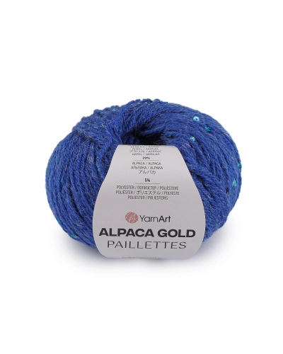 Pletací příze Alpaca Gold s flitry 50 g - 1 ks | Mimib