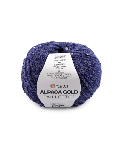 Pletací příze Alpaca Gold s flitry 50 g - 1 ks | Mimib