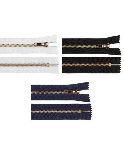 Kovový zips No 5 dĺžka 18 cm (jeansový) - 1 ks | Mimib