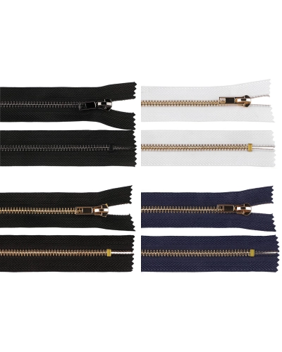 Kovový zips No 5 dĺžka 20 cm (jeansový) - 1 ks | Mimib