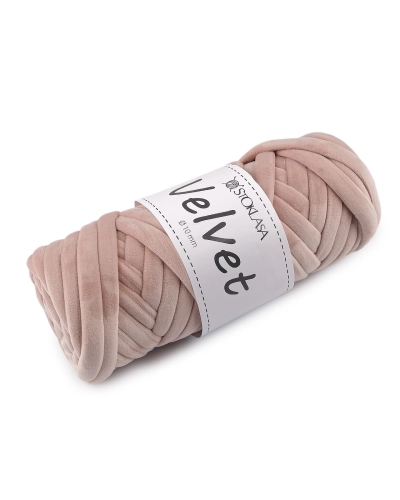 Priadza Marshmallow hrubá Velvet Ø10 mm 500 g - 1 ks | Mimib