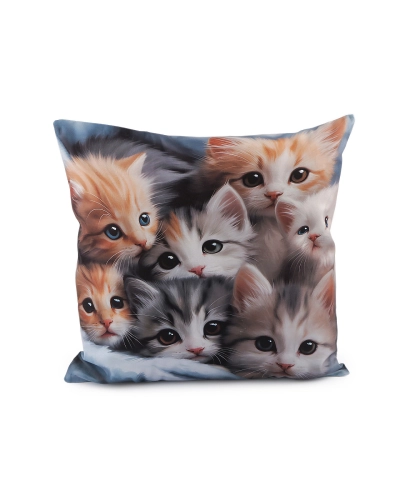 Sametový povlak na polštář pes, kočka 45x45 cm - 1 ks | Mimib