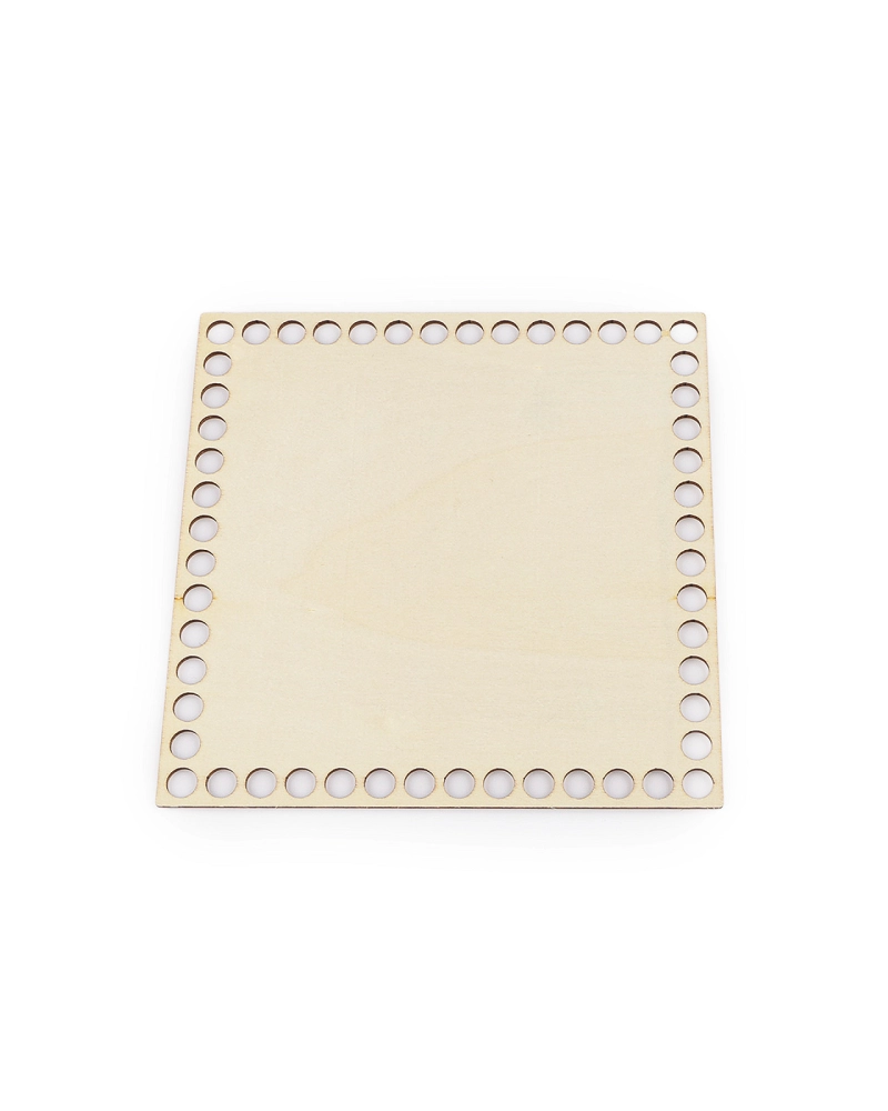 Dřevěné dno na háčkování / výrobu košíků 15x15 cm - 1 ks | Mimib