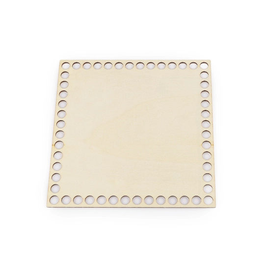 Dřevěné dno na háčkování / výrobu košíků 15x15 cm - 1 ks | Mimib