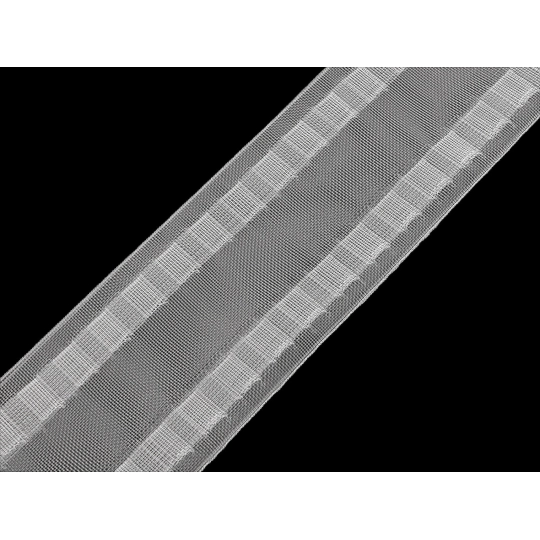 Záclonovka šíře 80 mm s poutky na kovové háčky - 1 m | Mimib