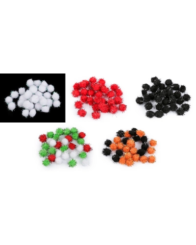 Bambulky s lurexem Ø15 mm - 1 sáček | Mimib