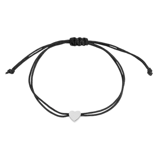 Náramek shamballa srdce z nerezové oceli - 1 ks | Mimib