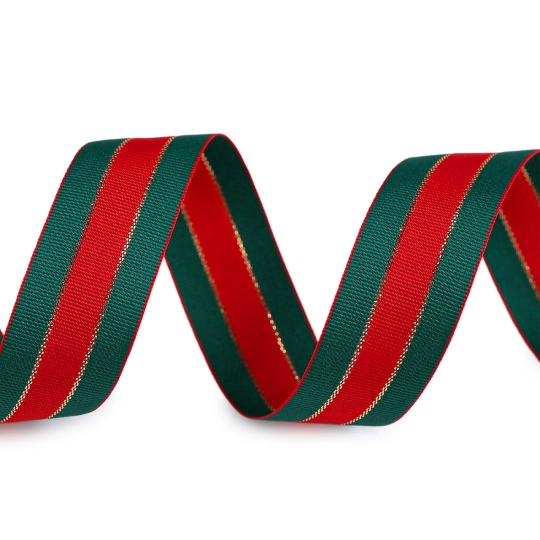 Vánoční stuha s lurexem šíře 25 mm - 22.5 m | Mimib