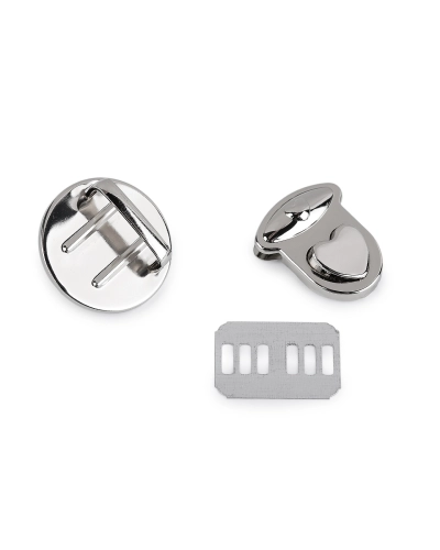 Sada zapínání na kabelku 30x32 mm srdce - 1 sada | Mimib
