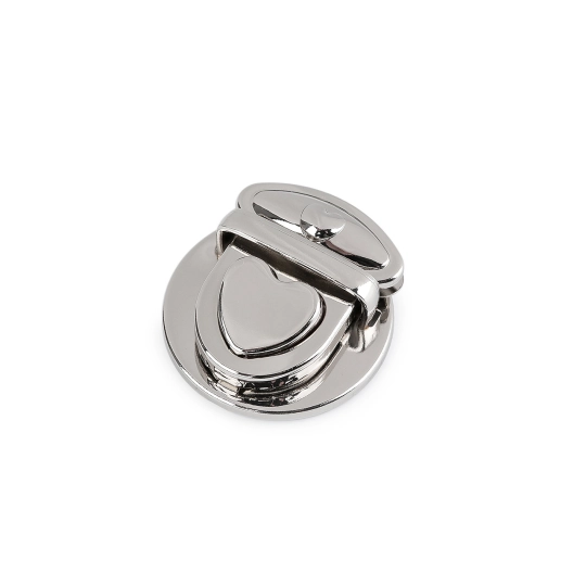 Sada zapínání na kabelku 30x32 mm srdce - 1 sada | Mimib