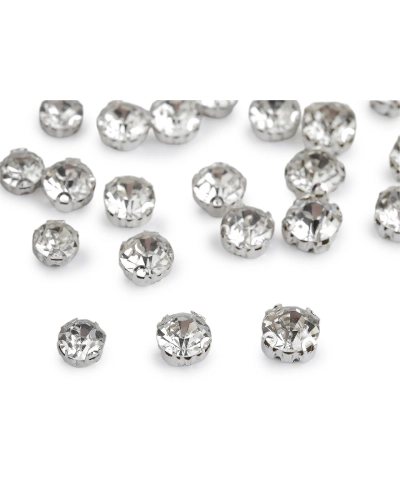 Našívací šatony / štras v pouzdře / kotlíku Ø6, 7, 8 mm - 10 ks | Mimib