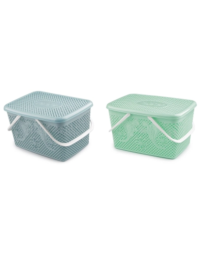 Plastový košík s víkem 20x35 cm - 1 ks | Mimib