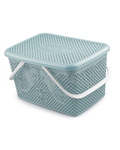 Plastový košík s víkem 20x35 cm - 1 ks | Mimib
