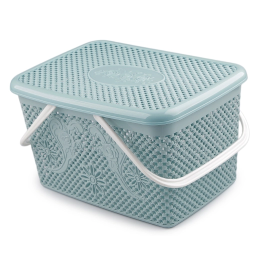 Plastový košík s víkem 20x35 cm - 1 ks | Mimib