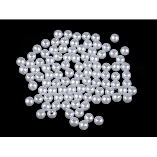 Plastové korálky Ø6, 8, 10, 12 mm dekorační - 30 g | Mimib