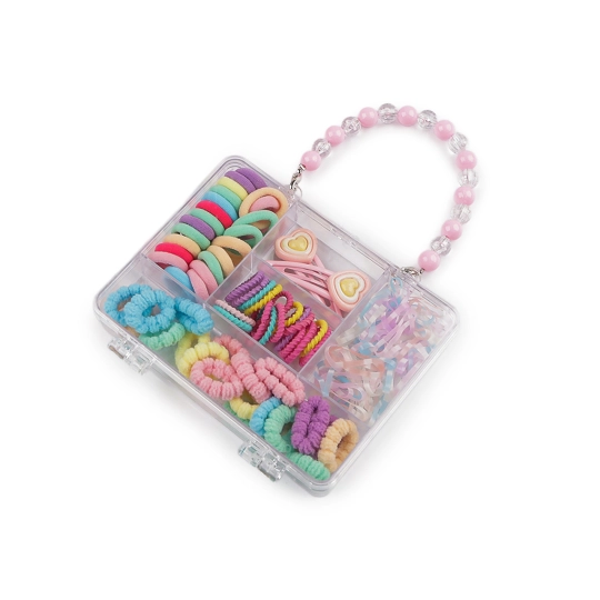 Mini gumičky a sponky do vlasů v boxu - 1 sada | Mimib