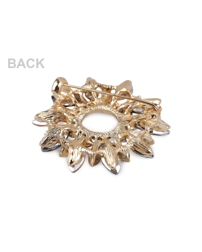 Brošňa s brúsenými kamienkami venček - 1 ks | Mimib